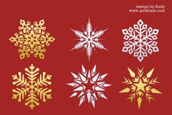 Free Christmas Snowflakes Design Mockup in PSD