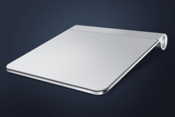 Free Metallic Apple Trackpad Design Mockup in PSD