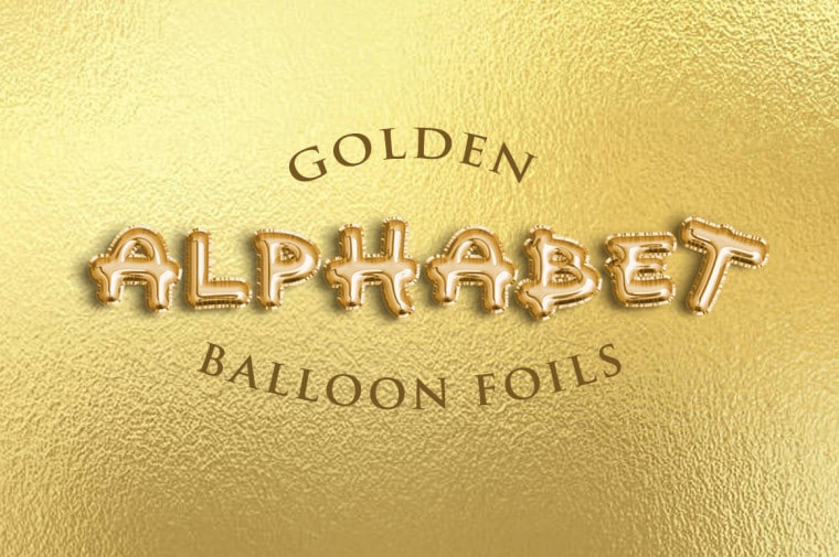 Alphabet Balloon Foils Text