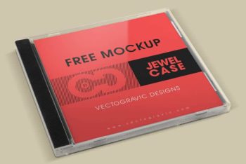 Fully Customizable CD Jewel Case PSD Mockup