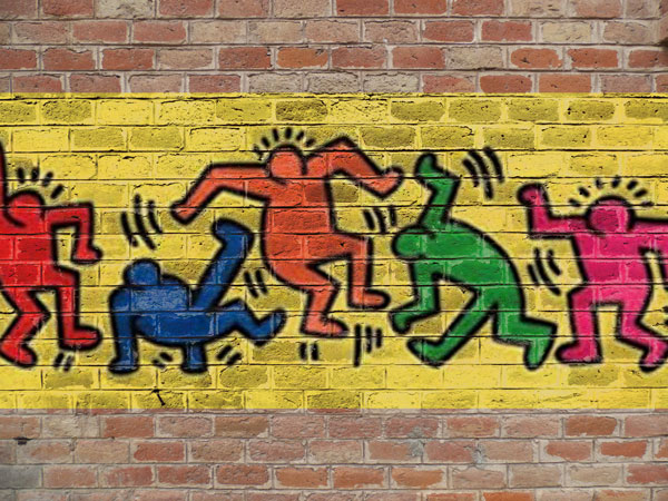 Graffiti Logo Plus Brick Wall