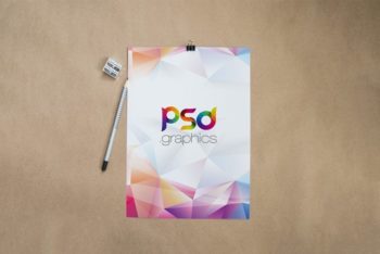 Free Customizable Simple Resume Design Mockup in PSD