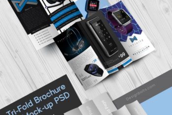 Free Tech Gadgets Brochure Design Mockup in PSD