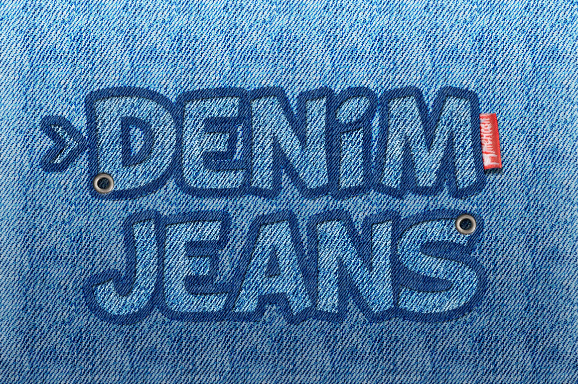 Denim Jeans Text Logo