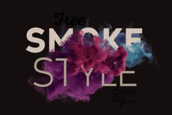 Free Smoke Scene Design Mockup in PSD