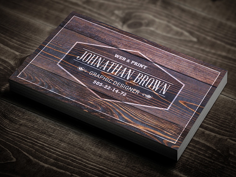 Classy Wooden Business Card