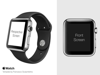 Apple watch PSD Template Design Free