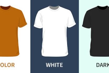 Free Blank Shirt Vector Designs Mockup in PSD