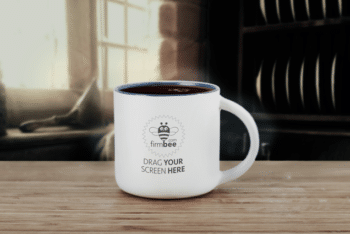 Sober Designed Coffee Mug PSD Mockup