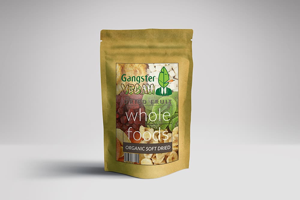 dried fruit bag pouch mockup