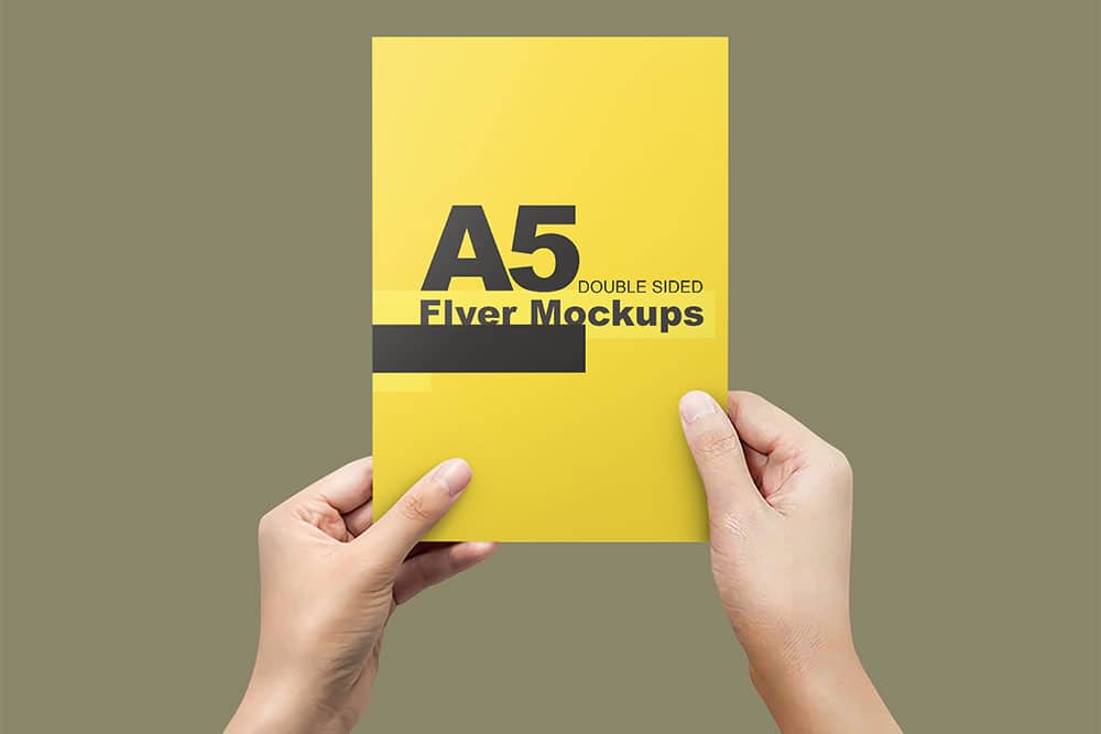 Download This A5 Flyer PSD Mockup For Presentation Designhooks