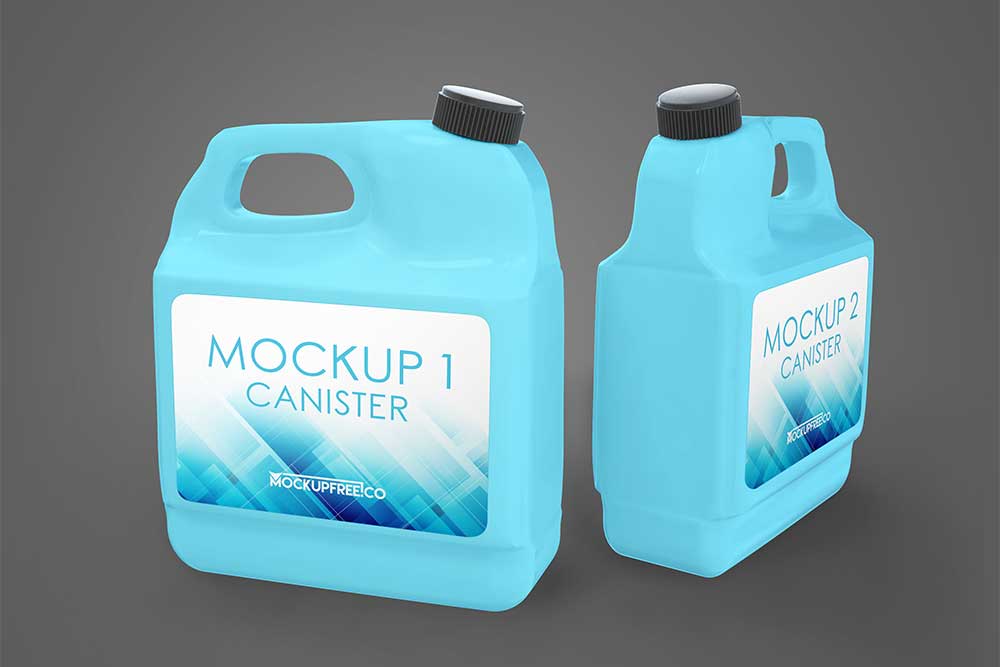 free fuel container mockup