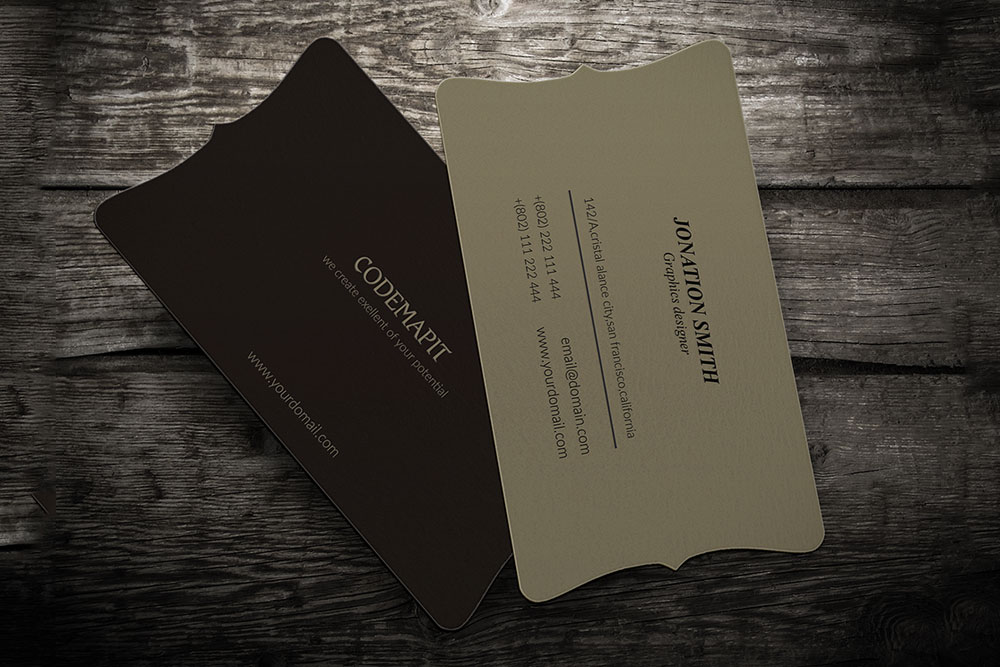 free corporate business card mockup
