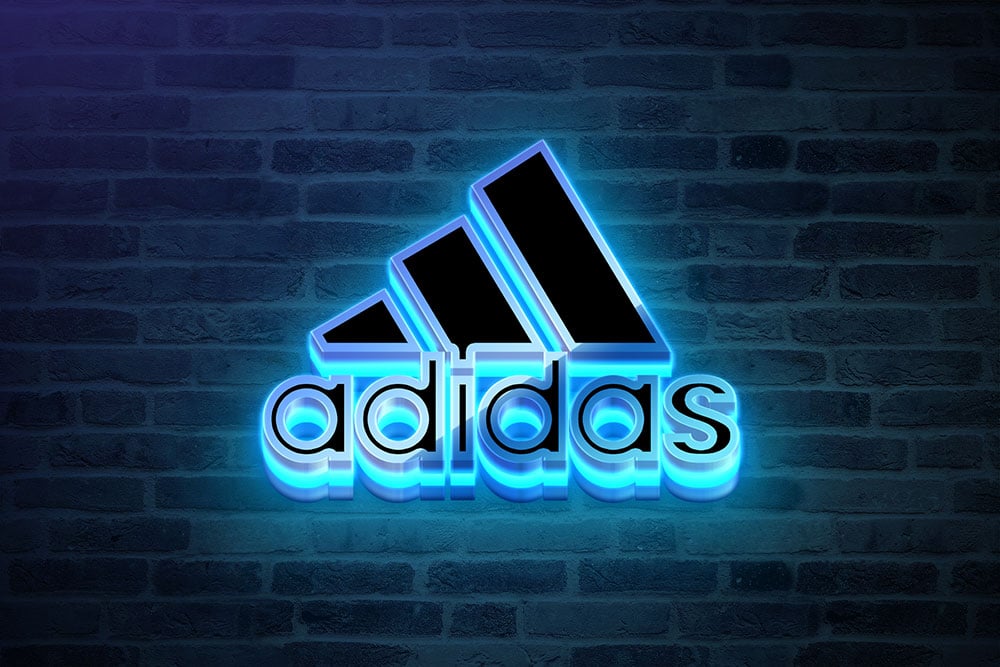 free download neon logo mockup