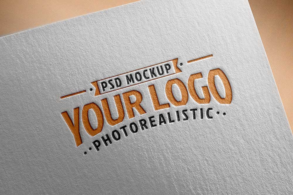 free download paper logo mockup