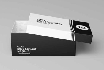 Free Download Shoebox Packaging Mockup