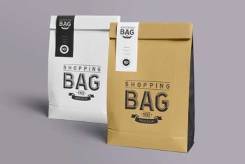 Free Download Shopping Bag Mockup In PSD