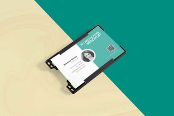 Free ID Card Holder Mockup In PSD