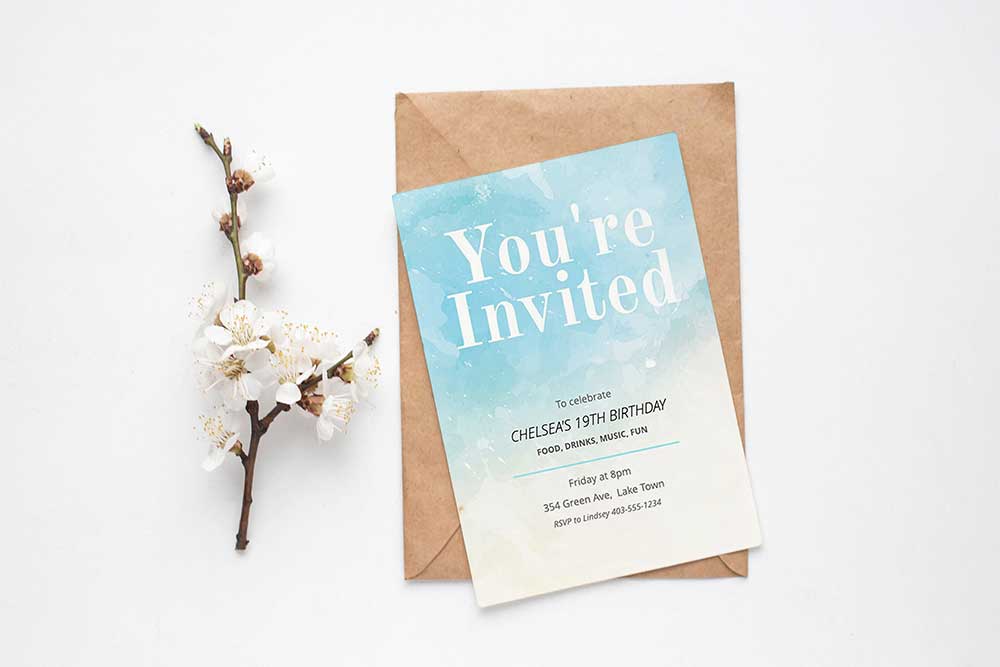 free invitation mockup