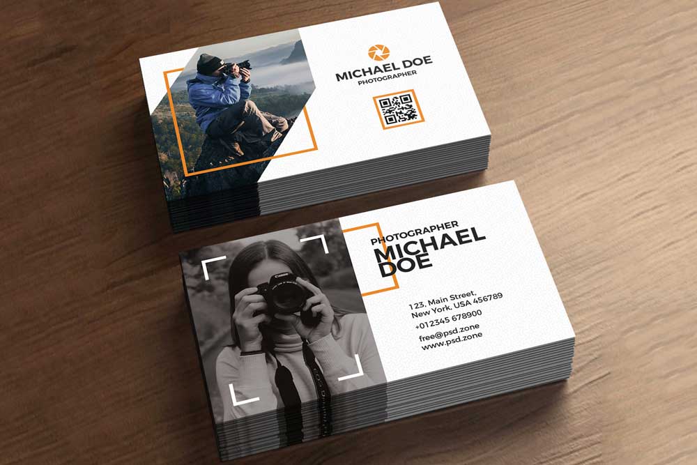 free photography business card template