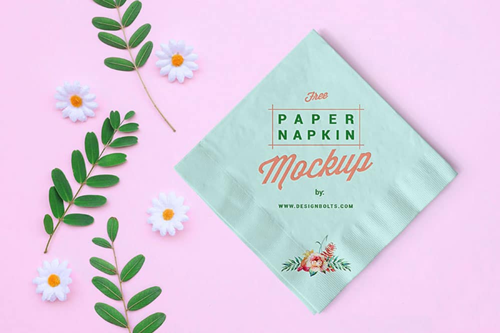 free paper table napkin mockup