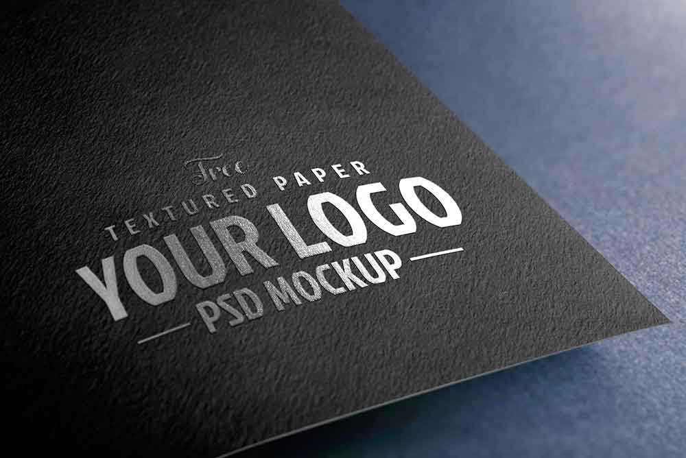 free textured paper logo mockup