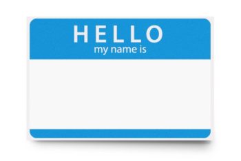 Free Simple Name Tag Design Mockup in PSD
