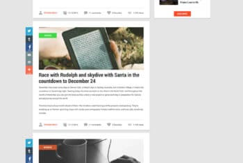 Website Blog Design PSD Template Available For Free
