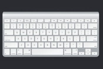 Free Elegant Apple Keyboard Design Mockup in PSD