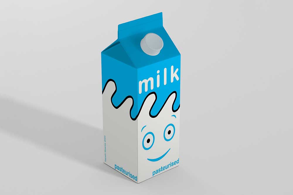 milk box packaging mockup