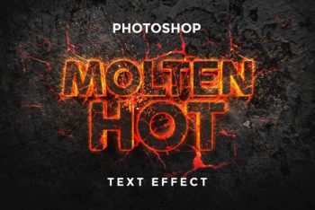 Free Molten Text Effect Design Mockup in PSD