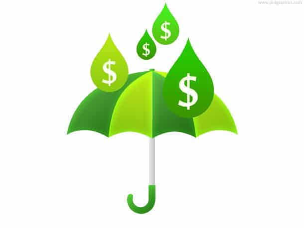 Money Rain Plus Umbrella Concept