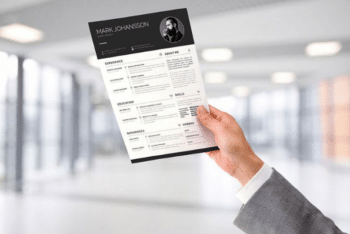 A4 Sized Resume PSD Mockup Available For Free