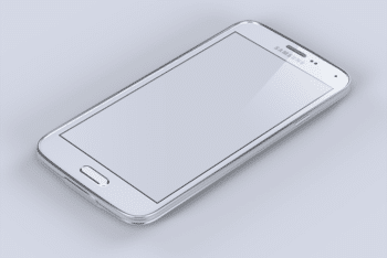 Free Pristine Samsung Galaxy Smartphone Mockup in PSD