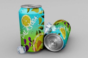 Soda Can Free PSD Mockup