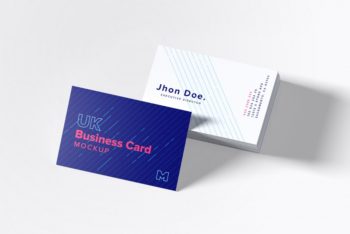 New Colorful Designs Available in Business Card PSD Mockup