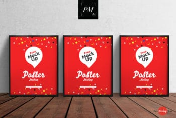 Free Poster PSD Mockup Available With Customizable Features