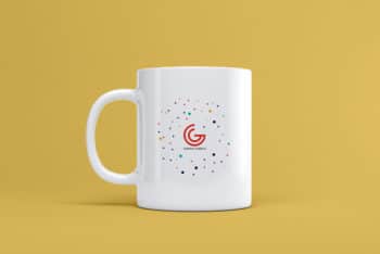 Elegant & Colorful Coffee Mug PSD Mockup