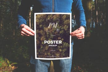 Photorealistic Poster Design Mockup Available in PSD Format