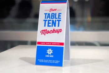 Plastic Made Table Tent PSD Mockup Available For Free