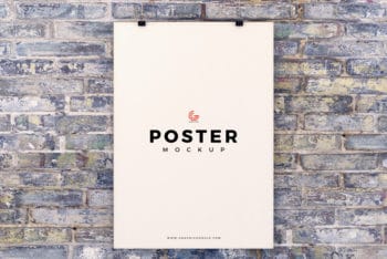 Simple Poster Design PSD Mockup Available for Free