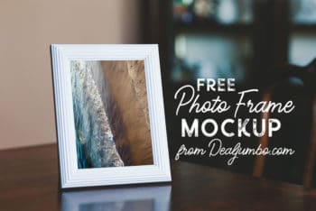 Beautiful Photo Frame PSD Mockup Available with a Photorealistic View
