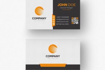 Business Card Design PSD Mockup – Colorful Design & Useful Features