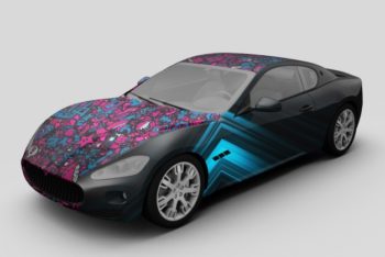 Free Modern Aston Martin Car Mockup in PSD