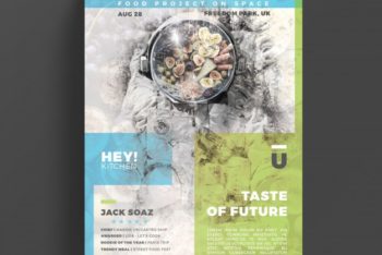 Free Creative Gastronomy Flyer Mockup in PSD