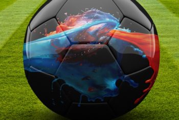 Free Shiny Soccer Ball Mockup in PSD