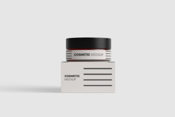 Cosmetic Product Jar PSD Mockup Available for Free