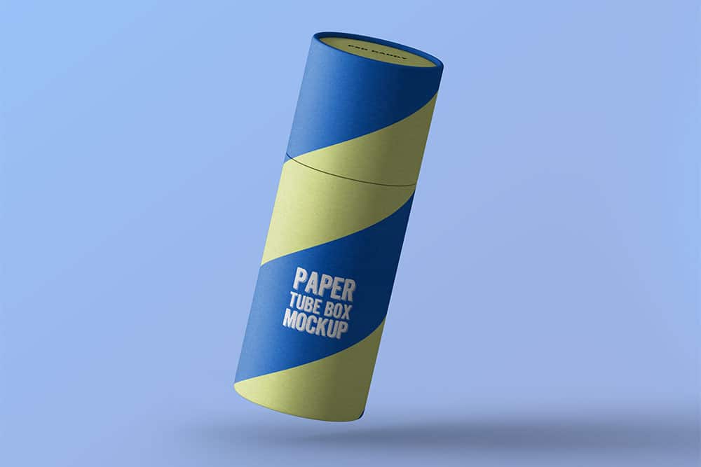 free paper tube packaging mockup