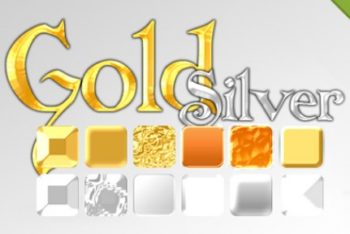Free Gold Plus Silver Effects Mockup in PSD