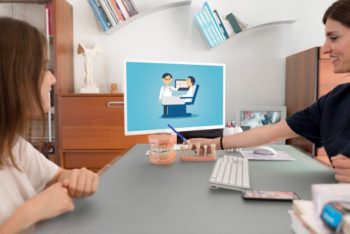 Free Dentist Appointment Plus Computer Mockup in PSD